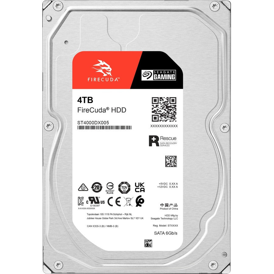 Disque dur Seagate FireCuda ST4000DX005 4 To - 3,5" interne - SATA (SATA/600) - Méthode d'enregistrement magnétique conventionnel (CMR) ST4000DX005