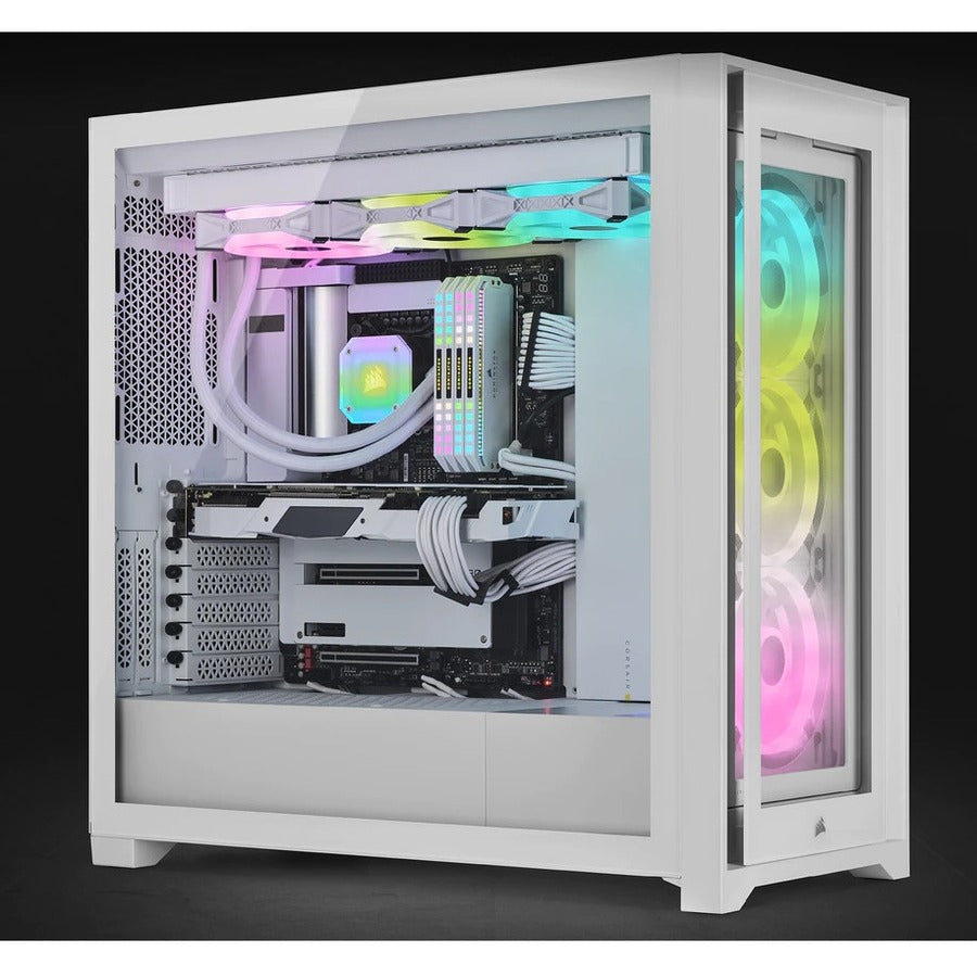 Corsair iCUE 5000X RGB QL Edition Mid-Tower ATX Case - True White CC-9011233-WW