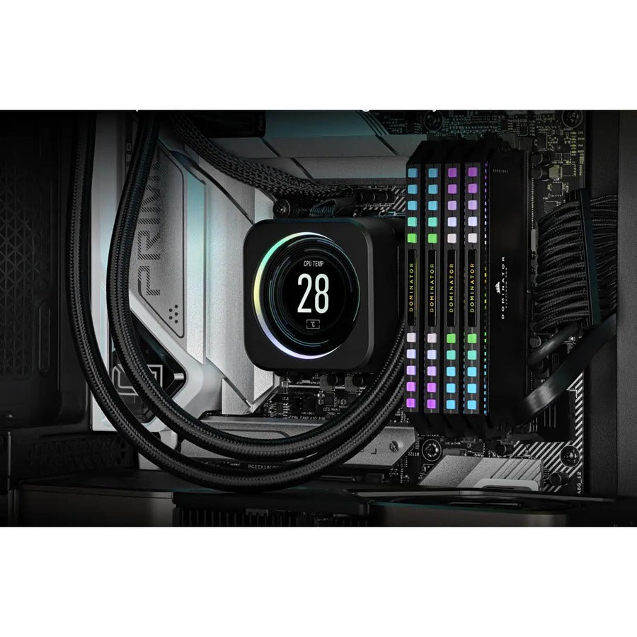 Kit de mémoire Corsair Dominator Platinum RGB 64 Go (2 x 32 Go) DDR5 DRAM 5 200 MHz C40 - Noir CMT64GX5M2B5200C40