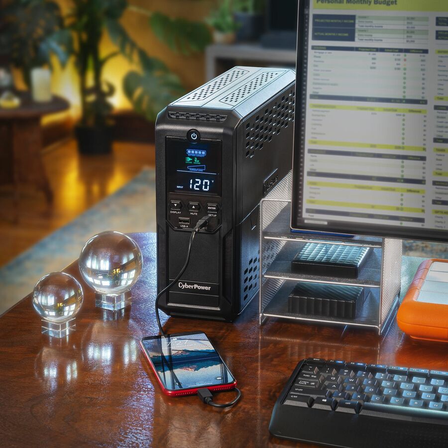 CyberPower Intelligent LCD UPS CP1500AVRLCD3 1500VA Mini-tower UPS CP1500AVRLCD3