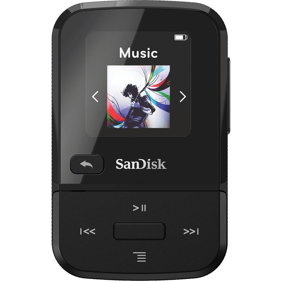 SanDisk Clip Sport Go 16 GB Flash MP3 Player - Black SDMX30-016G-G46K