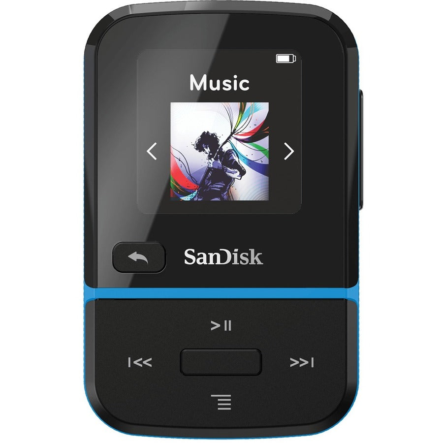 SanDisk Clip Sport Go 32 GB Flash MP3 Player - Blue SDMX30-032G-G46B