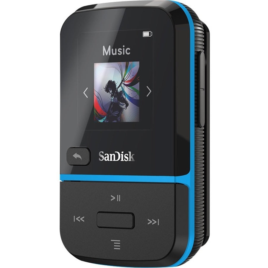 SanDisk Clip Sport Go 32 GB Flash MP3 Player - Blue SDMX30-032G-G46B