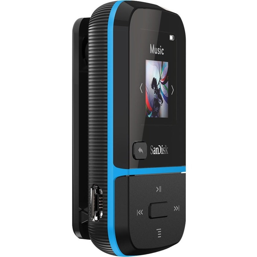 SanDisk Clip Sport Go 32 GB Flash MP3 Player - Blue SDMX30-032G-G46B