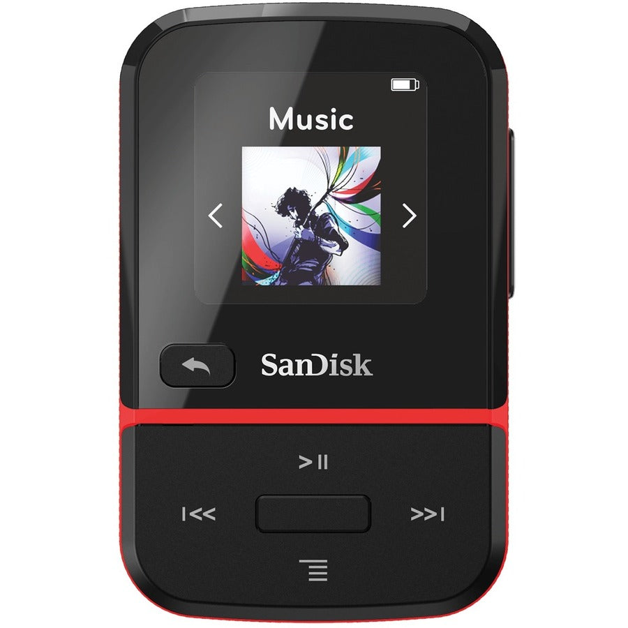 SanDisk Clip Sport Go 16 GB Flash MP3 Player - Red SDMX30-016G-G46R