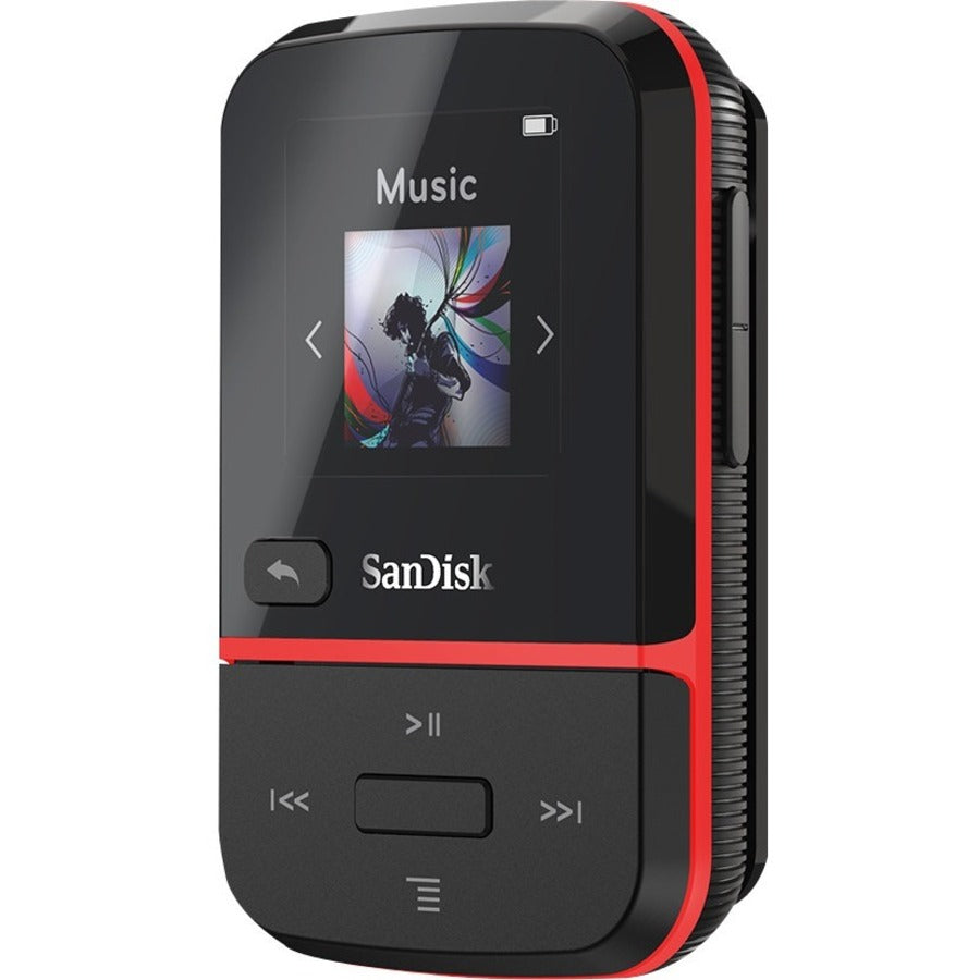 SanDisk Clip Sport Go 16 GB Flash MP3 Player - Red SDMX30-016G-G46R