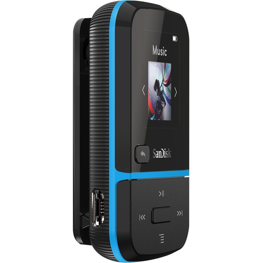 SanDisk Clip Sport Go 16 GB Flash MP3 Player - Blue SDMX30-016G-G46B