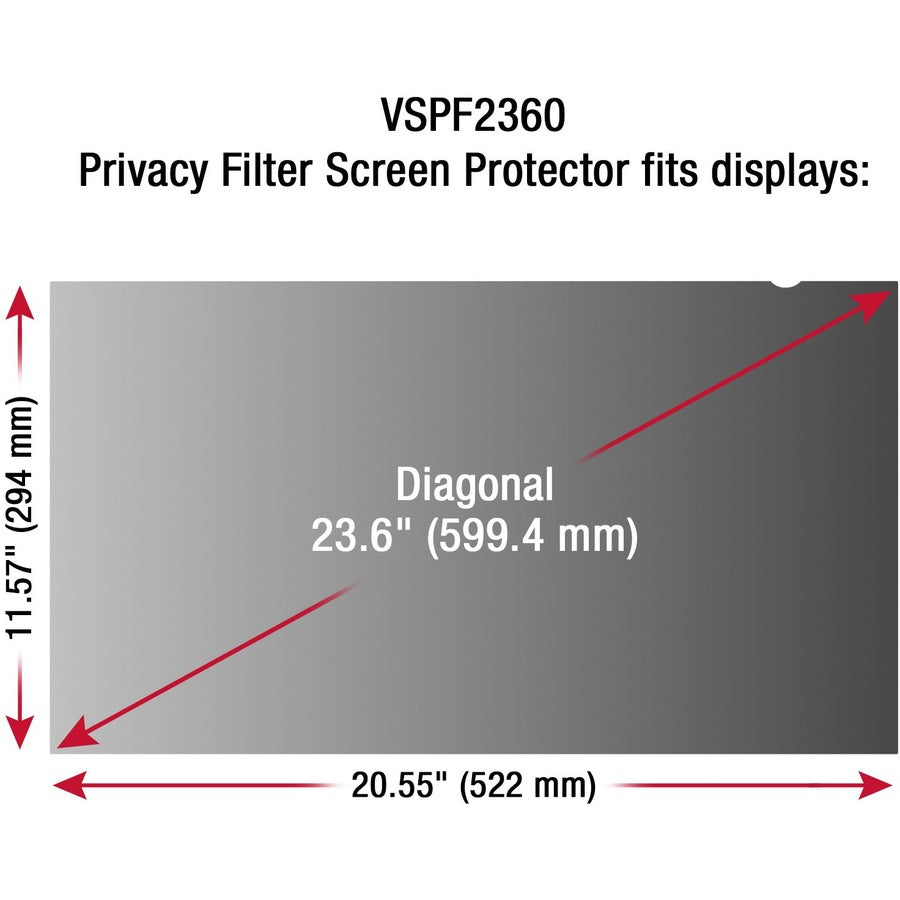 ViewSonic Privacy Filter Screen Protector Black VSPF2360