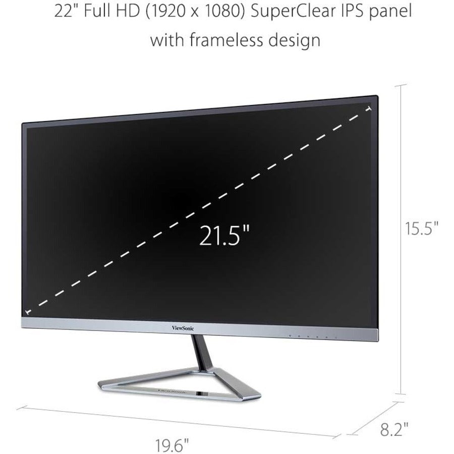 Viewsonic 22" Display, IPS Panel, 1920 x 1080 Resolution VX2276-SMHD