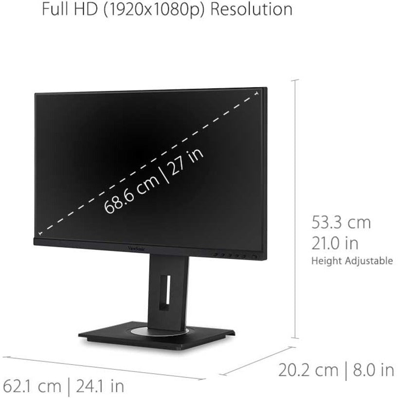 ViewSonic Graphic VG2755 27" Class Full HD LED Monitor - 16:9 - Black VG2755