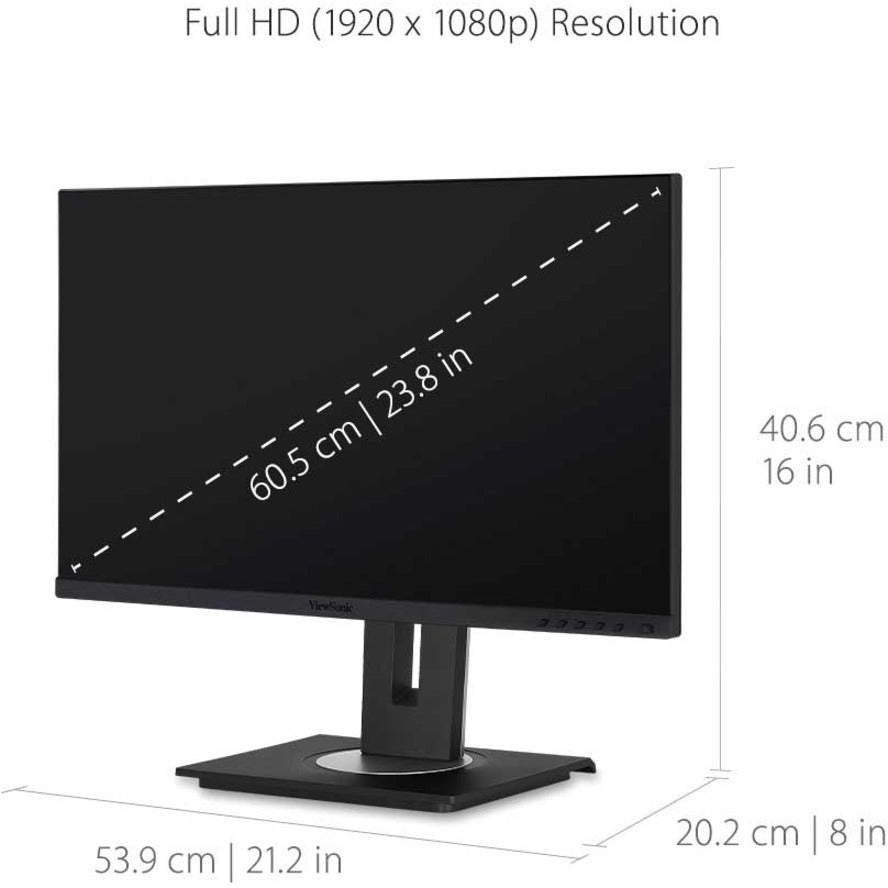 ViewSonic Graphic VG2456 23.8" Full HD LED Monitor - 16:9 - Black VG2456