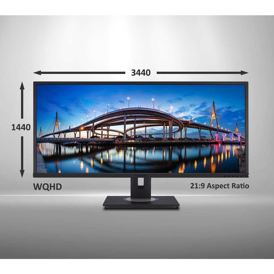 ViewSonic VG3448 34" WQHD LCD Monitor - 16:9 - Black VG3448