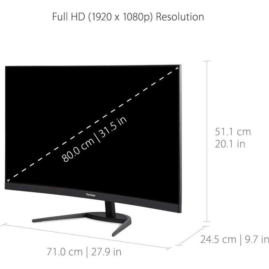 Viewsonic 32" Display, MVA Panel, 1920 x 1080 Resolution VX3268-PC-MHD