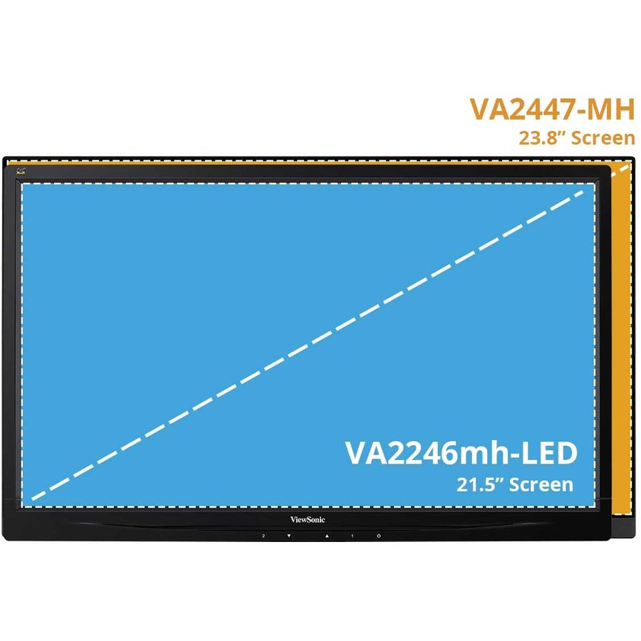ViewSonic Value VA2447-MHU 23.8" Full HD LED Monitor - 16:9 - Black VA2447-MHU