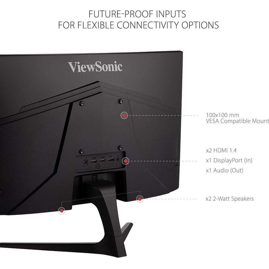 ViewSonic OMNI VX2418C 23.6" Full HD Curved Screen LED Monitor - 16:9 - Black VX2418C