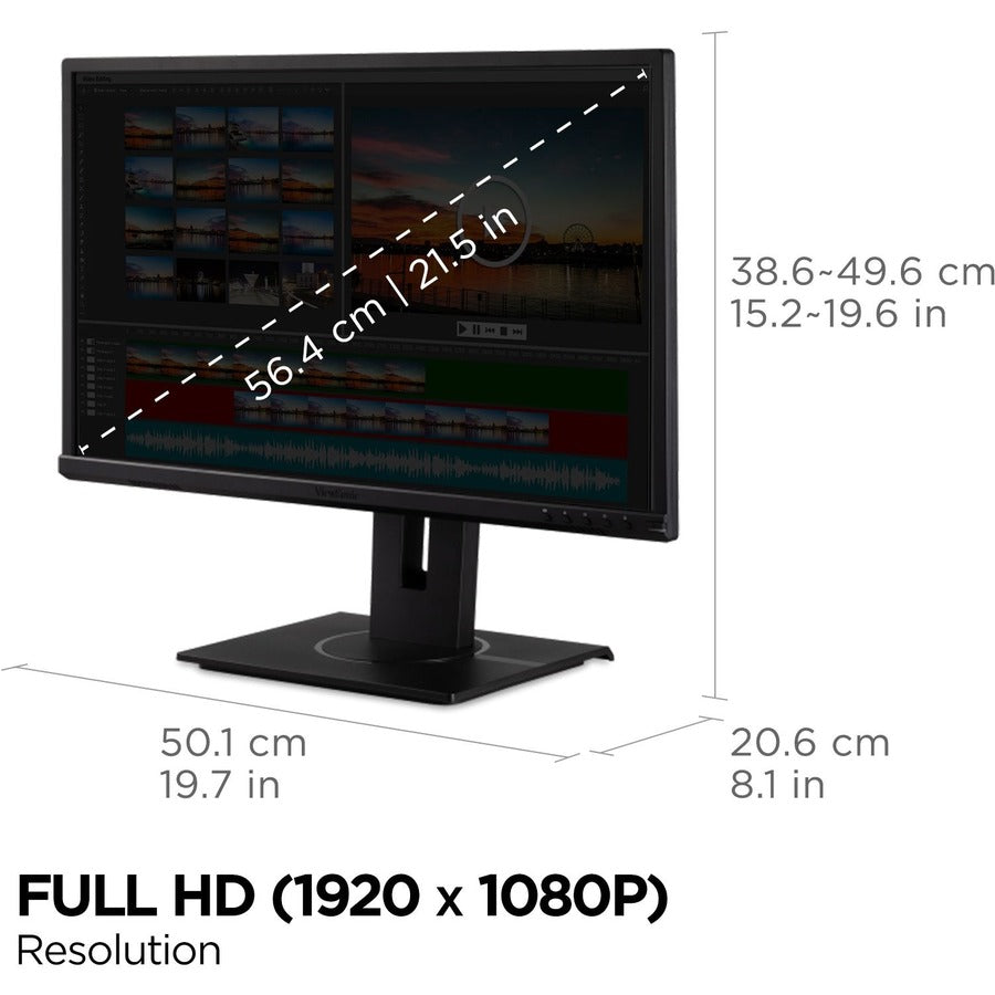 ViewSonic Graphic VG2240 21.5" Full HD LED Monitor - 16:9 - Black VG2240