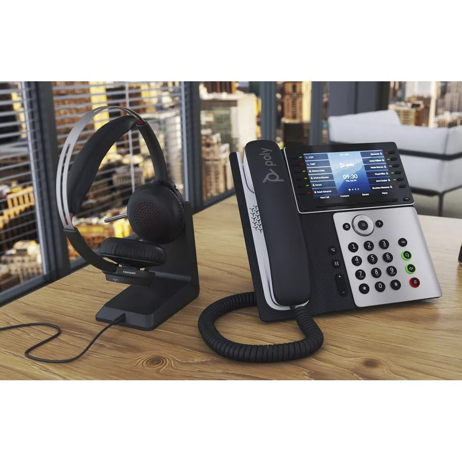 Poly Edge E550 IP Phone - Corded - Corded - NFC, Wi-Fi, Bluetooth - Desktop, Wall Mountable 2200-87050-025