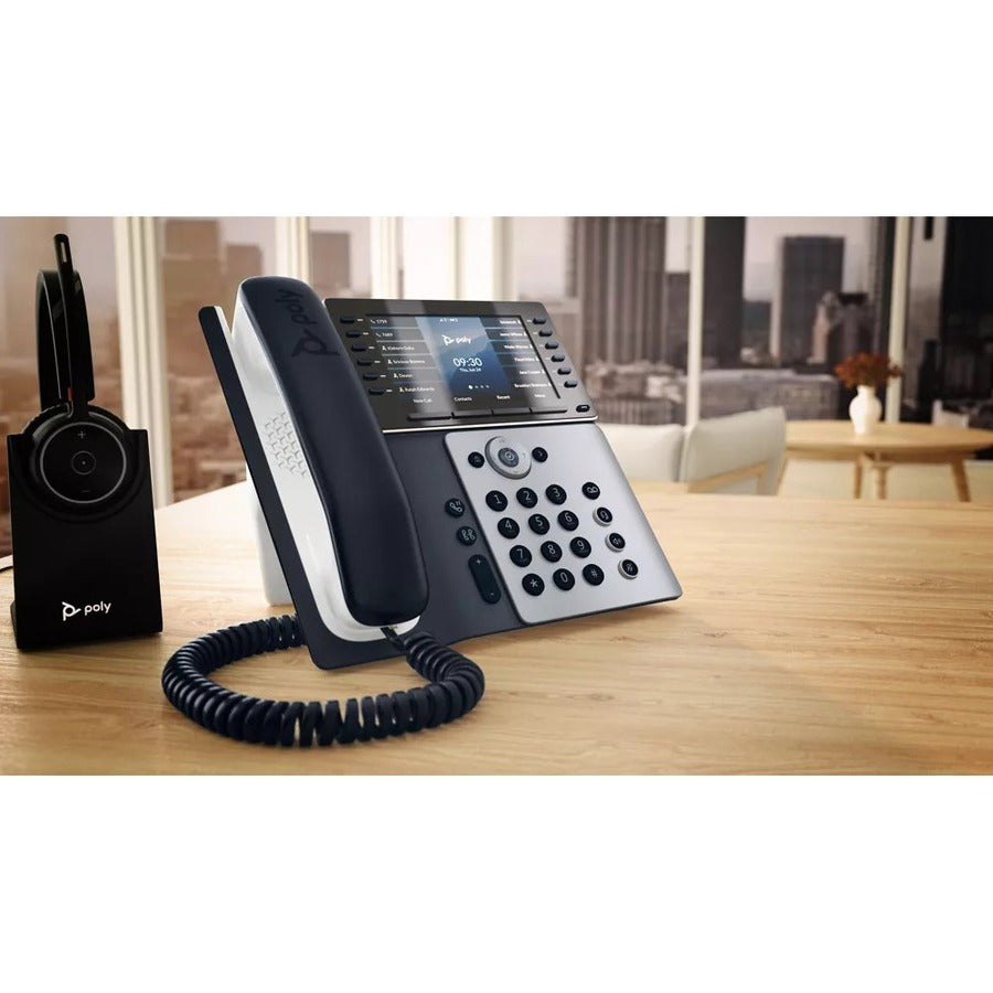 Poly Edge E550 IP Phone - Corded - Corded - NFC, Wi-Fi, Bluetooth - Desktop, Wall Mountable 2200-87050-025