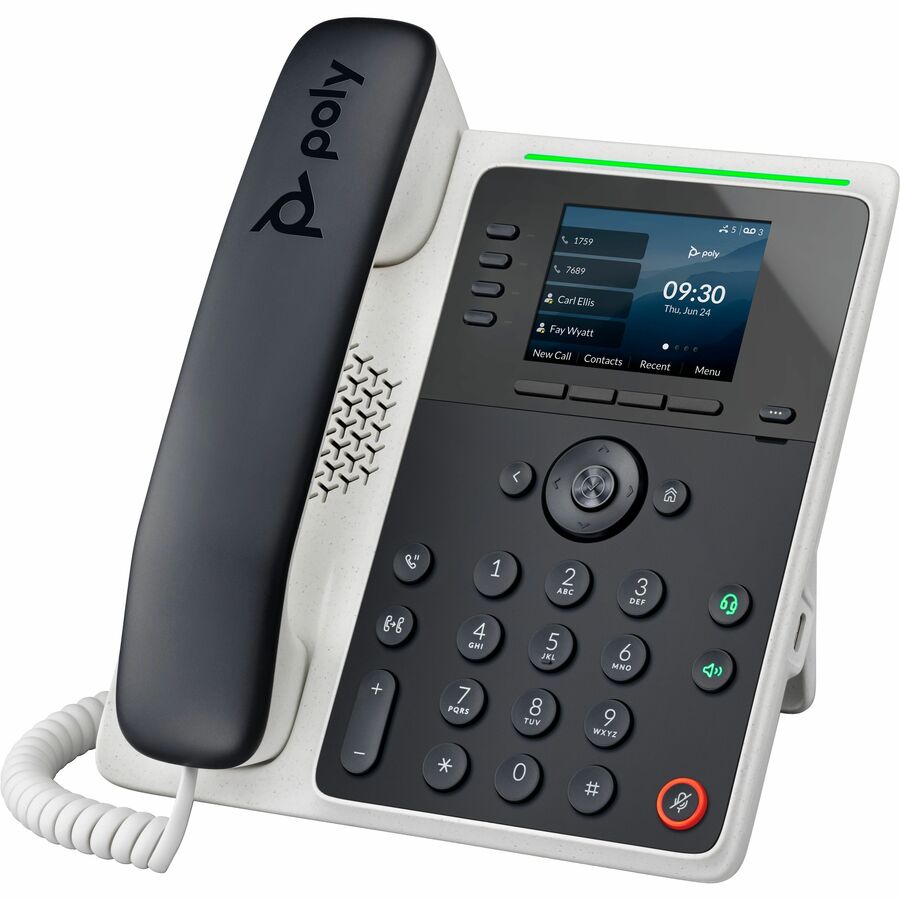 Téléphone IP Poly Edge E220 - Avec fil - Avec/sans fil - Bluetooth - Bureau, Montage mural - Noir 82M87AA