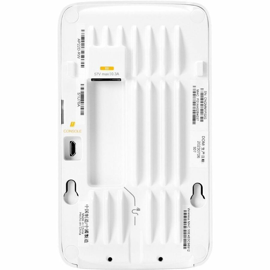 Point d'accès sans fil Aruba Instant On AP22D double bande IEEE 802.11ax 1,44 Gbit/s - Intérieur S1U76A