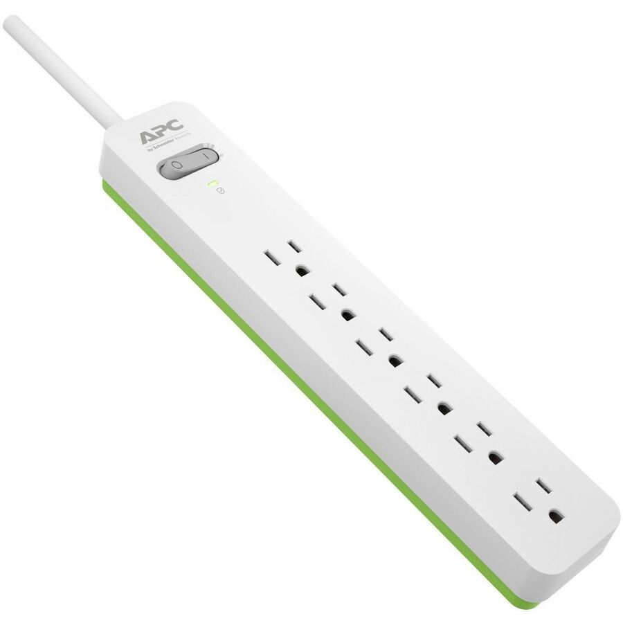 APC by Schneider Electric Essential SurgeArrest PE66W, 6 Outlets, 6 Foot Cord, 120V, White PE66W