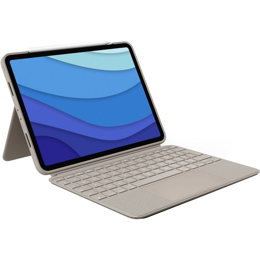 Étui/clavier Logitech Combo Touch pour Apple iPad Pro (3e génération), iPad Pro (2e génération), tablette iPad Pro 11" - Sable 920-010165