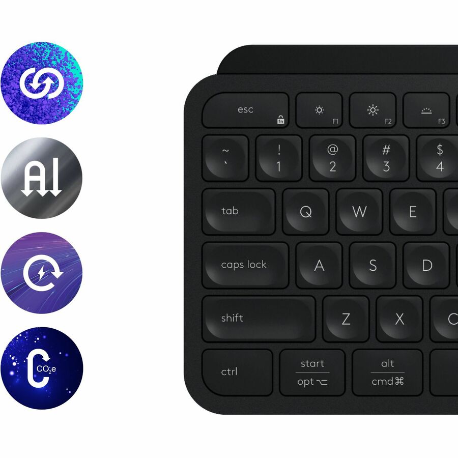 Logitech MX Keys S Combo - Performance Wireless Keyboard and Mouse with Palm Rest 920-012274