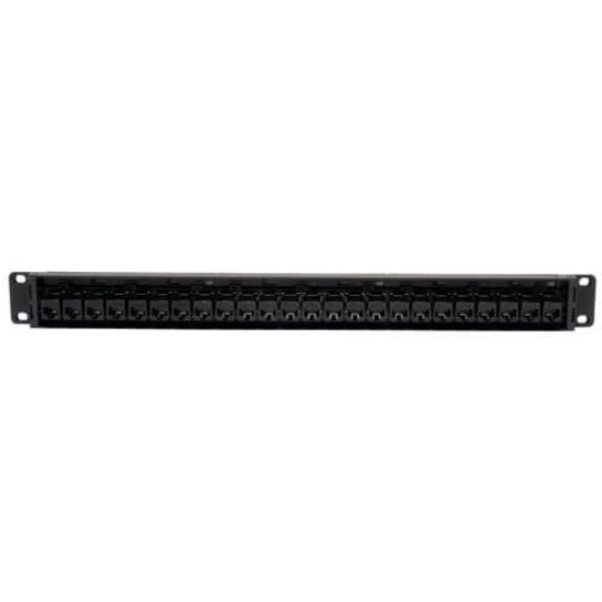 Tripp Lite 24-Port Cat6 Cat5 Patch Panel Feed Through Rackmount 568A/B RJ45 1URM TAA N254-024