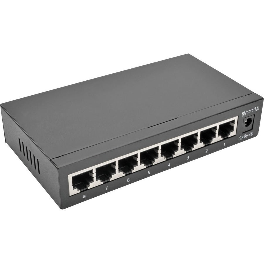 Tripp Lite by Eaton 8-Port 10/100/1000 Mbps Desktop Gigabit Ethernet Unmanaged Switch, Metal Housing NG8