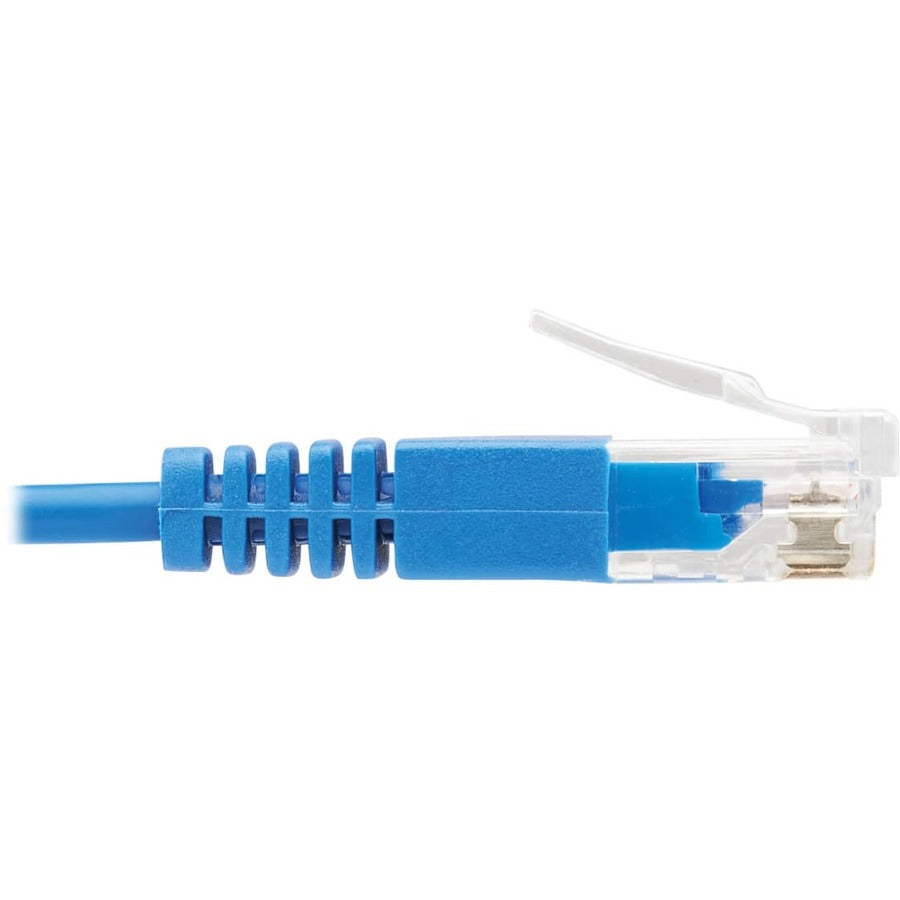 Câble Ethernet UTP moulé ultra fin certifié Tripp Lite by Eaton Cat6a 10G (RJ45 M/M), bleu, 6 po N261-UR6N-BL