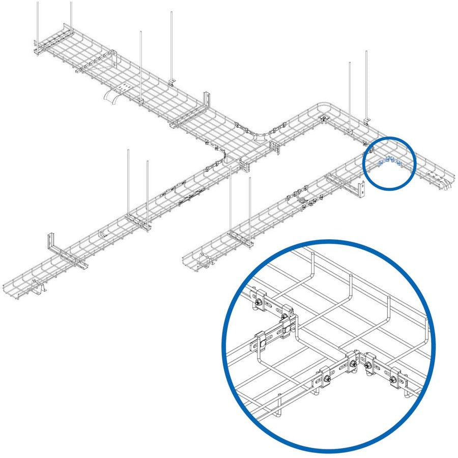 Tripp Lite by Eaton SmartRack SRWBLCPLR Mounting Coupler for Cable Tray - Black SRWBLCPLR