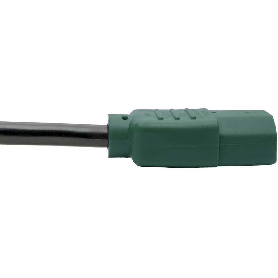 Tripp Lite 4ft Computer Power Cord Extension Cable C14 to C13 Green 10A 18AWG 4' P004-004-GN