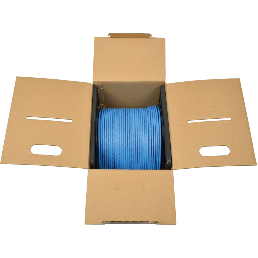 Tripp Lite by Eaton N224-01K-BL Cat6 Gigabit Bulk Solid-Core Plenum-Rated CMP Cable, Blue, 1000 ft. N224-01K-BL