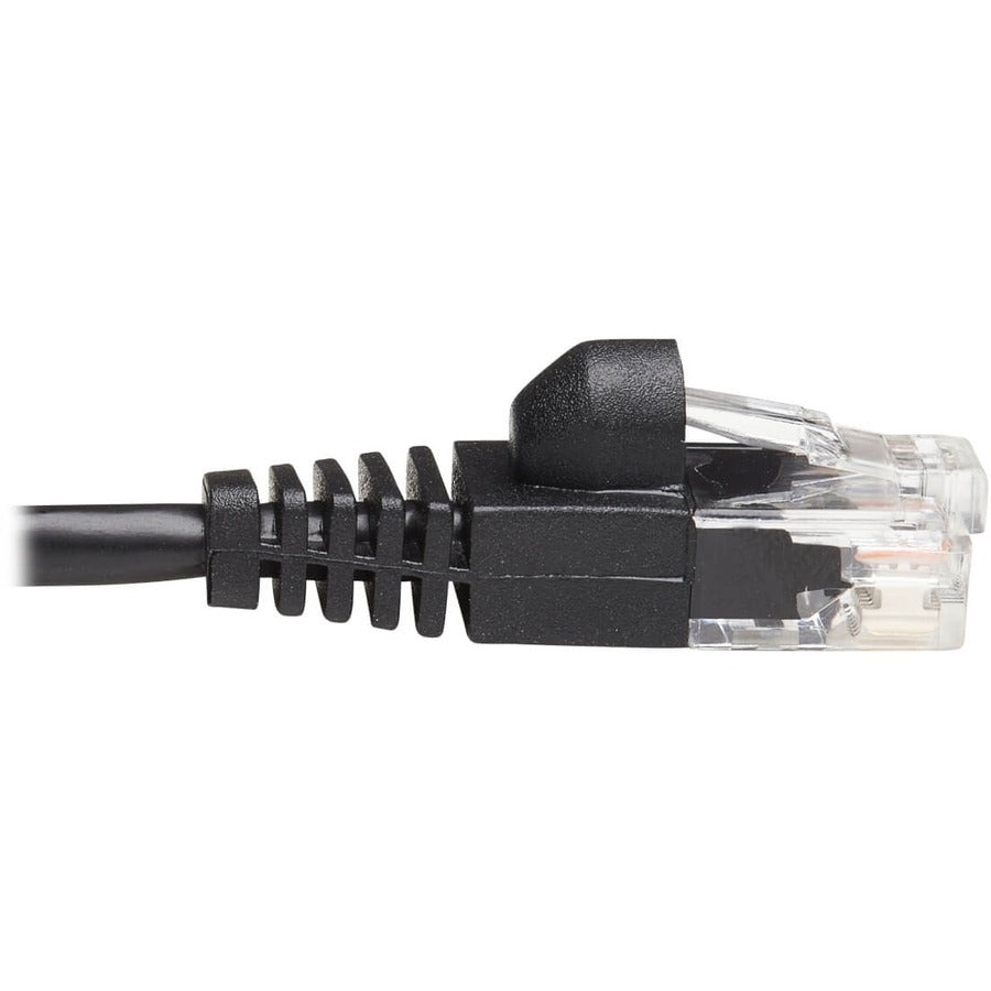 Tripp Lite by Eaton Cat6a 10G Snagless Molded Slim UTP Network Patch Cable (M/M), Black, 25 ft. N261-S25-BK