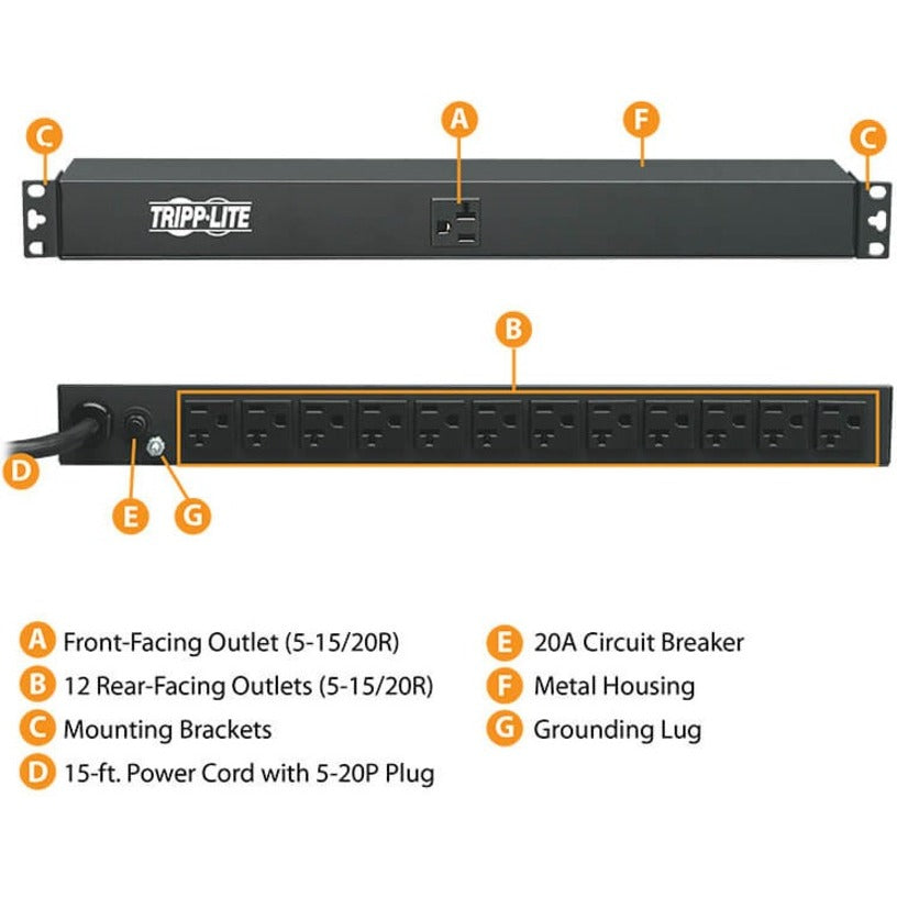 Tripp Lite by Eaton PDU1226 13-Outlets PDU PDU1226