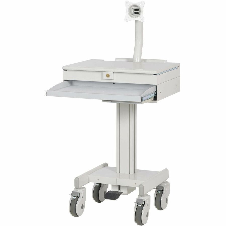 Tripp Lite by Eaton Mobile Workstation with Monitor Arm, Casters, Locking Drawer, TAA WWSS1DWSTAA