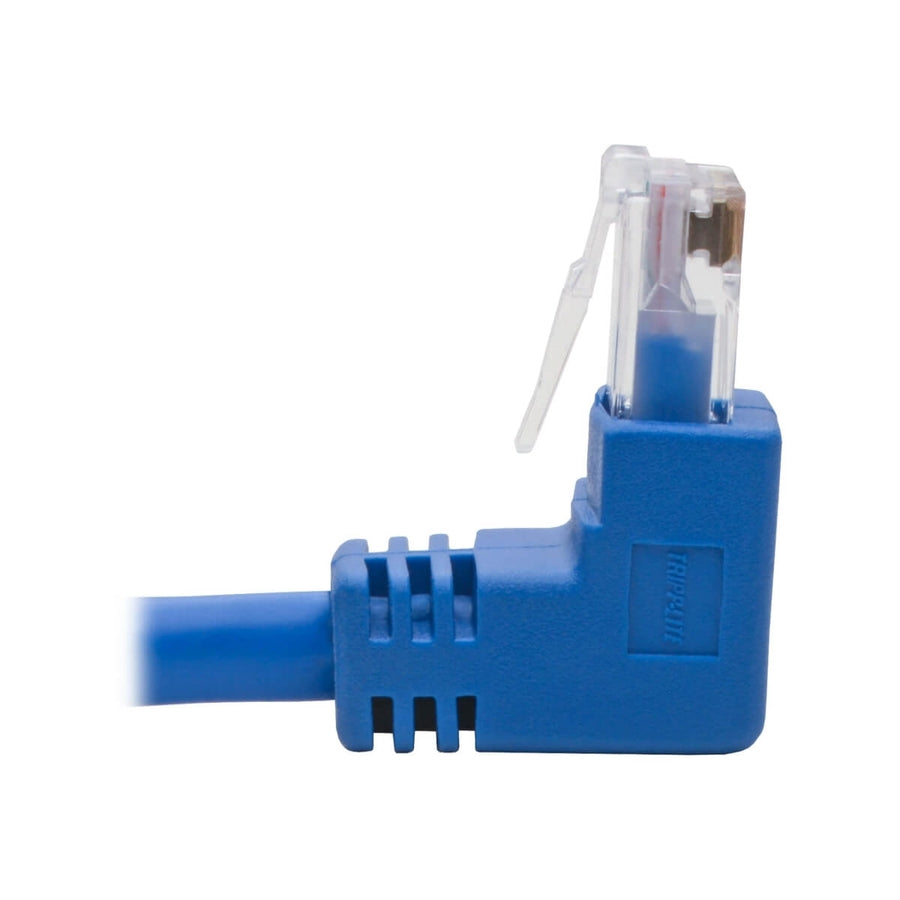 Tripp Lite by Eaton Câble de raccordement UTP Cat6 à angle descendant (RJ45) – 0,3 m, M/M, Gigabit, moulé, bleu N204-001-BL-DN