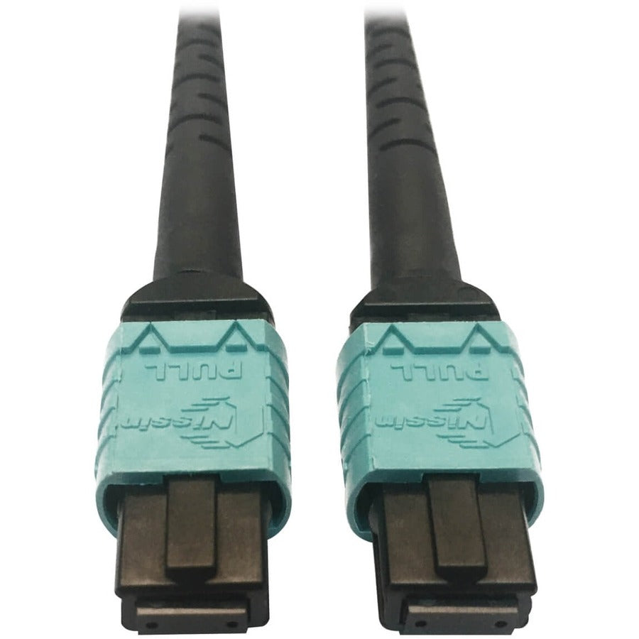 Tripp Lite by Eaton N846D-05M-24AAQ 400G Multimode 50/125 OM4 Fiber Optic Cable, Aqua, 5 m N846D-05M-24AAQ