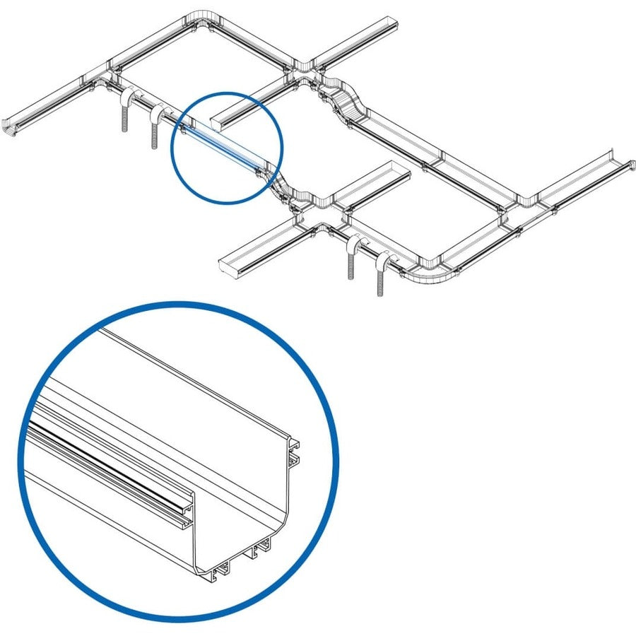 Section de canal droit Tripp Lite par Eaton, 120 x 120 x 1 220 mm SRFC5STR48