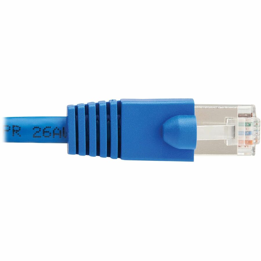 Câble Ethernet Tripp Lite by Eaton Cat8 40G SSTP sans accroc (RJ45 M/M), PoE, bleu, 12 pi (3,7 m) N272-F12-BL