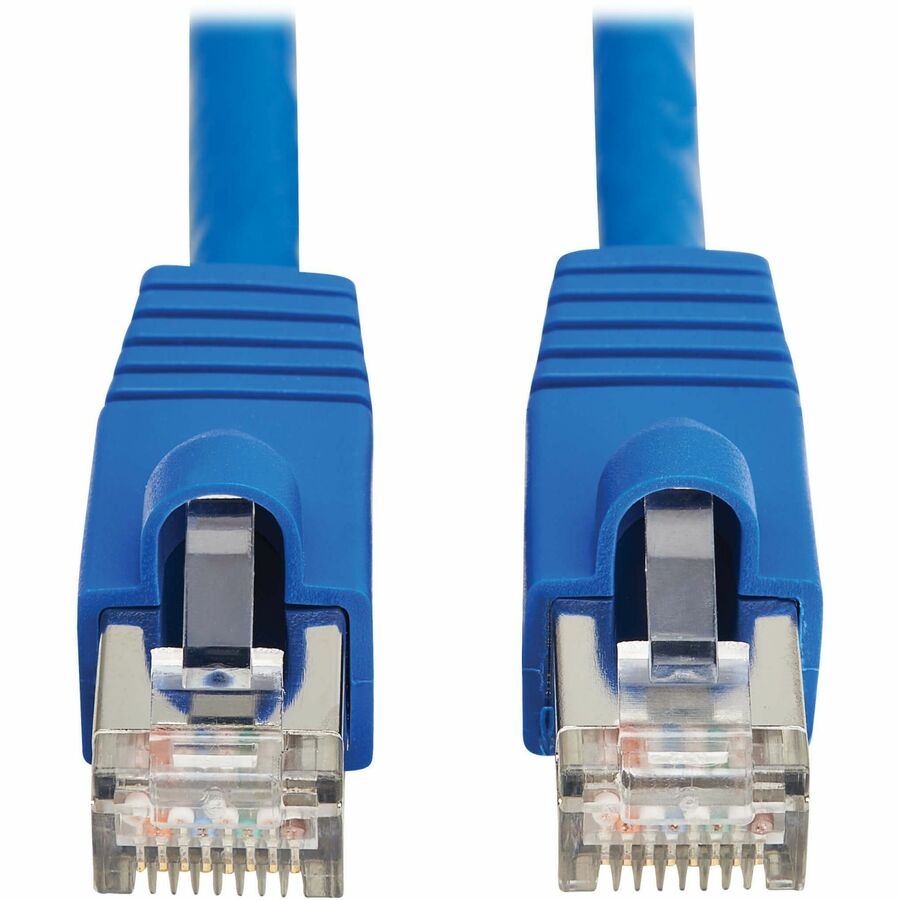 Câble Ethernet Tripp Lite by Eaton Cat8 40G SSTP sans accroc (RJ45 M/M), PoE, bleu, 12 pi (3,7 m) N272-F12-BL