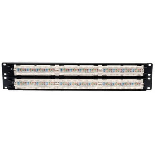 Tripp Lite 48-Port Cat5e Cat5 Rackmount Patch Panel 568B 110 Punch 2URM TAA N052-048