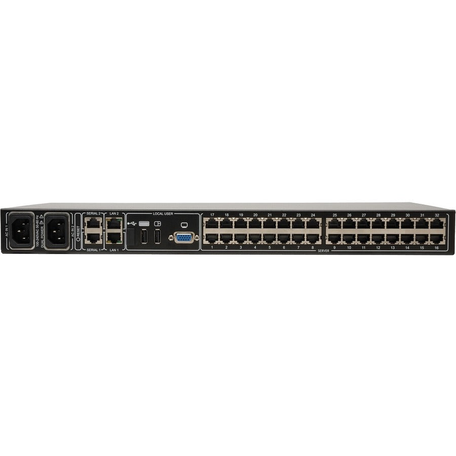 Tripp Lite by Eaton 32-Port, 2+1 User NetCommander Cat5 IP KVM Switch with Sixteen USB Dongles B072-032-IP2-K