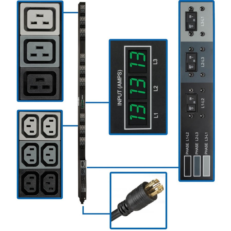 Tripp Lite PDU 3-Phase Metered 208V 8.6kW PDU3MV6L2130A