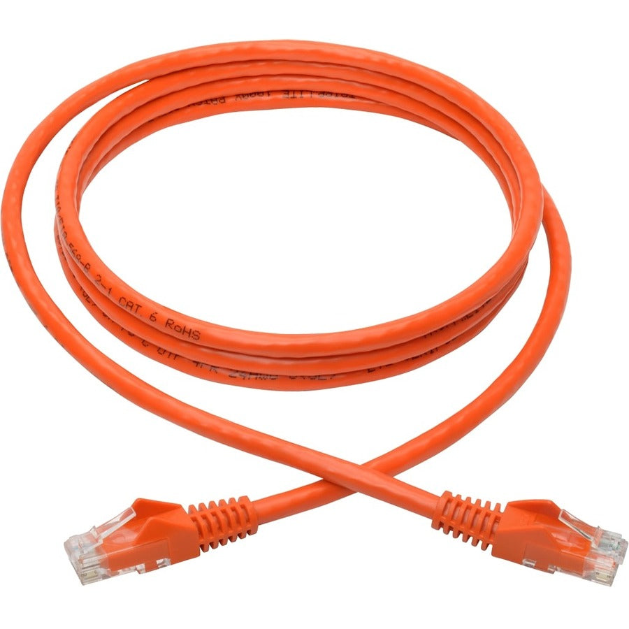 Tripp Lite by Eaton Cat6 Gigabit Snagless Molded UTP Patch Cable (RJ45 M/M), Orange, 6 ft N201-006-OR