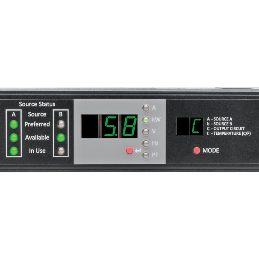 Tripp Lite by Eaton PDUMNH30HVAT 5.8kW Single-Phase 208/240V ATS/Monitored PDU PDUMNH30HVAT