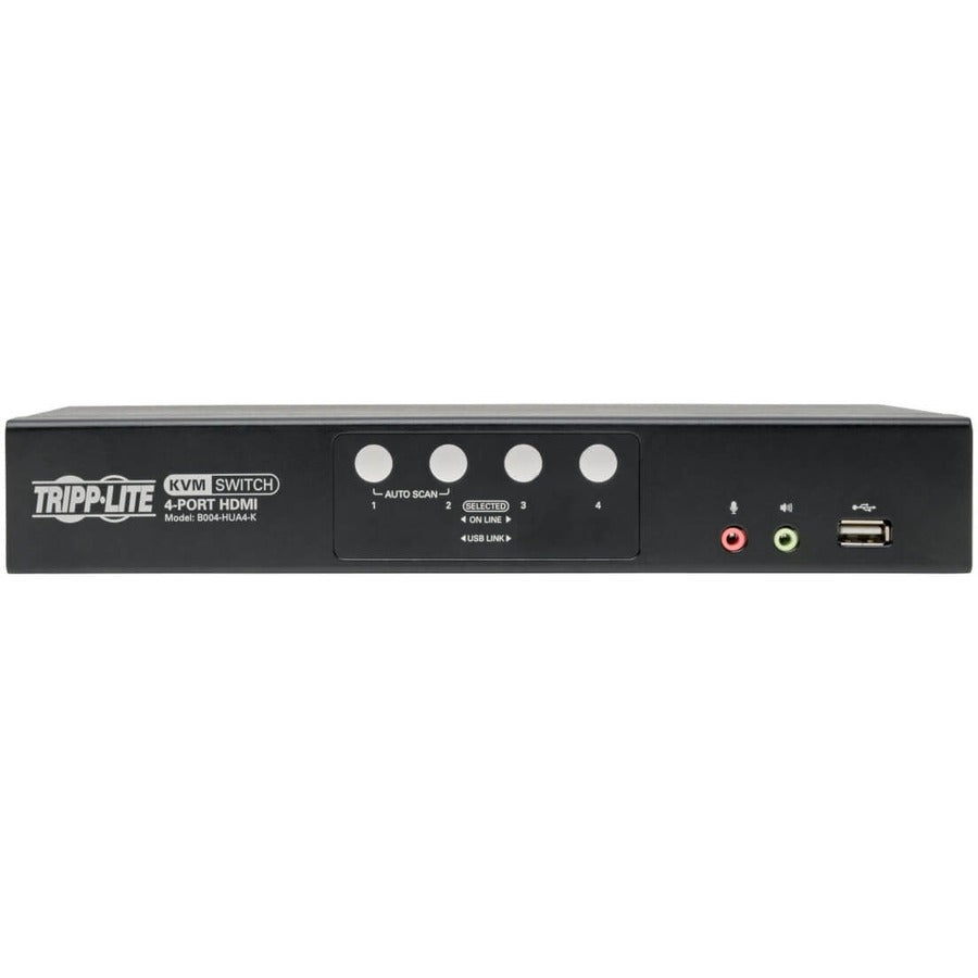 Tripp Lite by Eaton 4-Port HDMI/USB KVM Switch with Audio/Video and USB Peripheral Sharing B004-HUA4-K