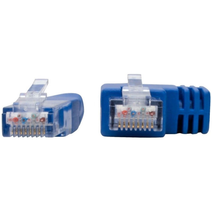 Tripp Lite by Eaton Right-Angle Cat6 UTP Patch Cable (RJ45) - 1 ft., M/M, Gigabit, Molded, Blue N204-001-BL-RA