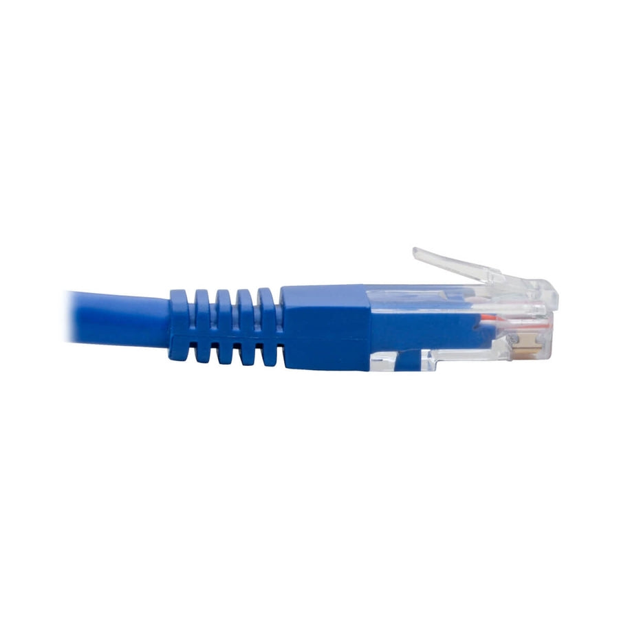 Tripp Lite by Eaton Right-Angle Cat6 UTP Patch Cable (RJ45) - 1 ft., M/M, Gigabit, Molded, Blue N204-001-BL-RA