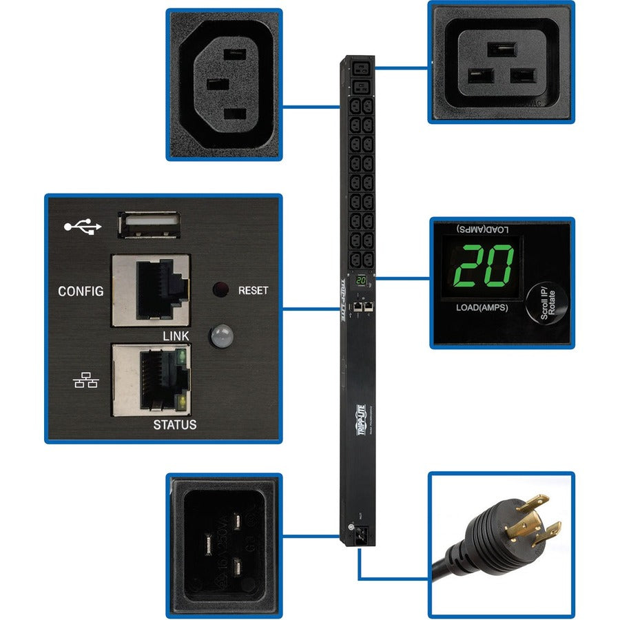 Tripp Lite par Eaton PDUMNV20HV2LX PDU 20 prises PDUMNV20HV2LX